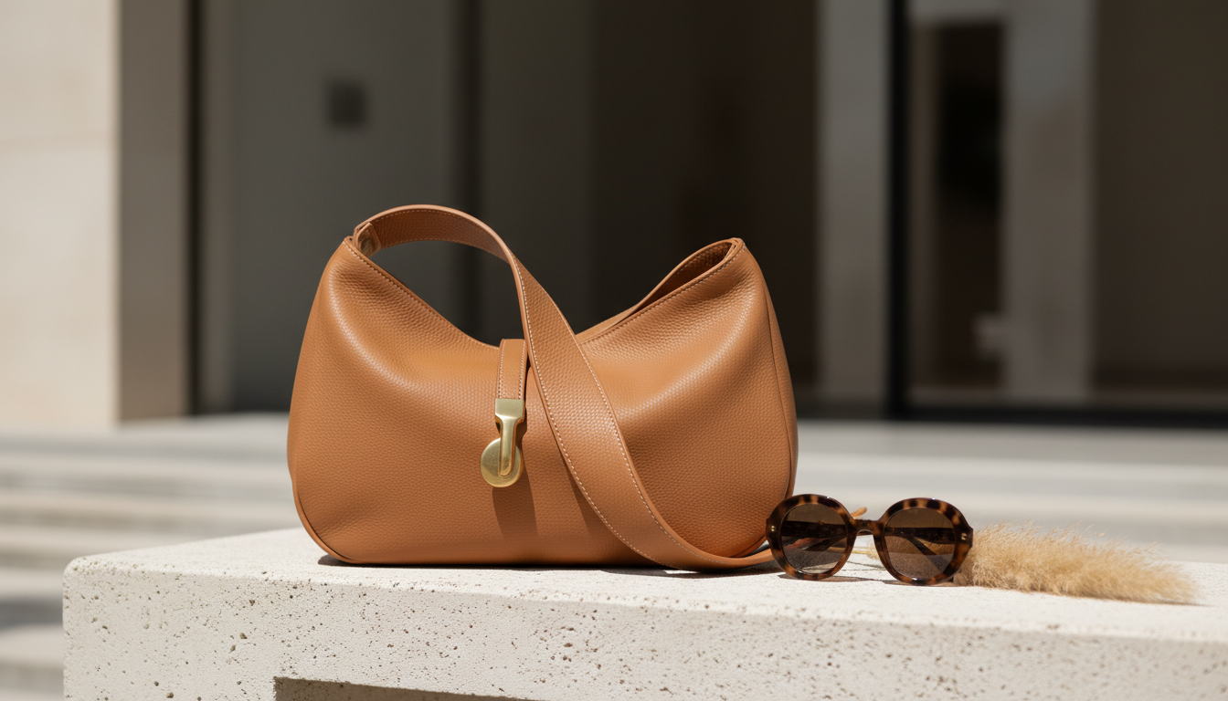 Детальный снимок сумки-хобо крупным планом