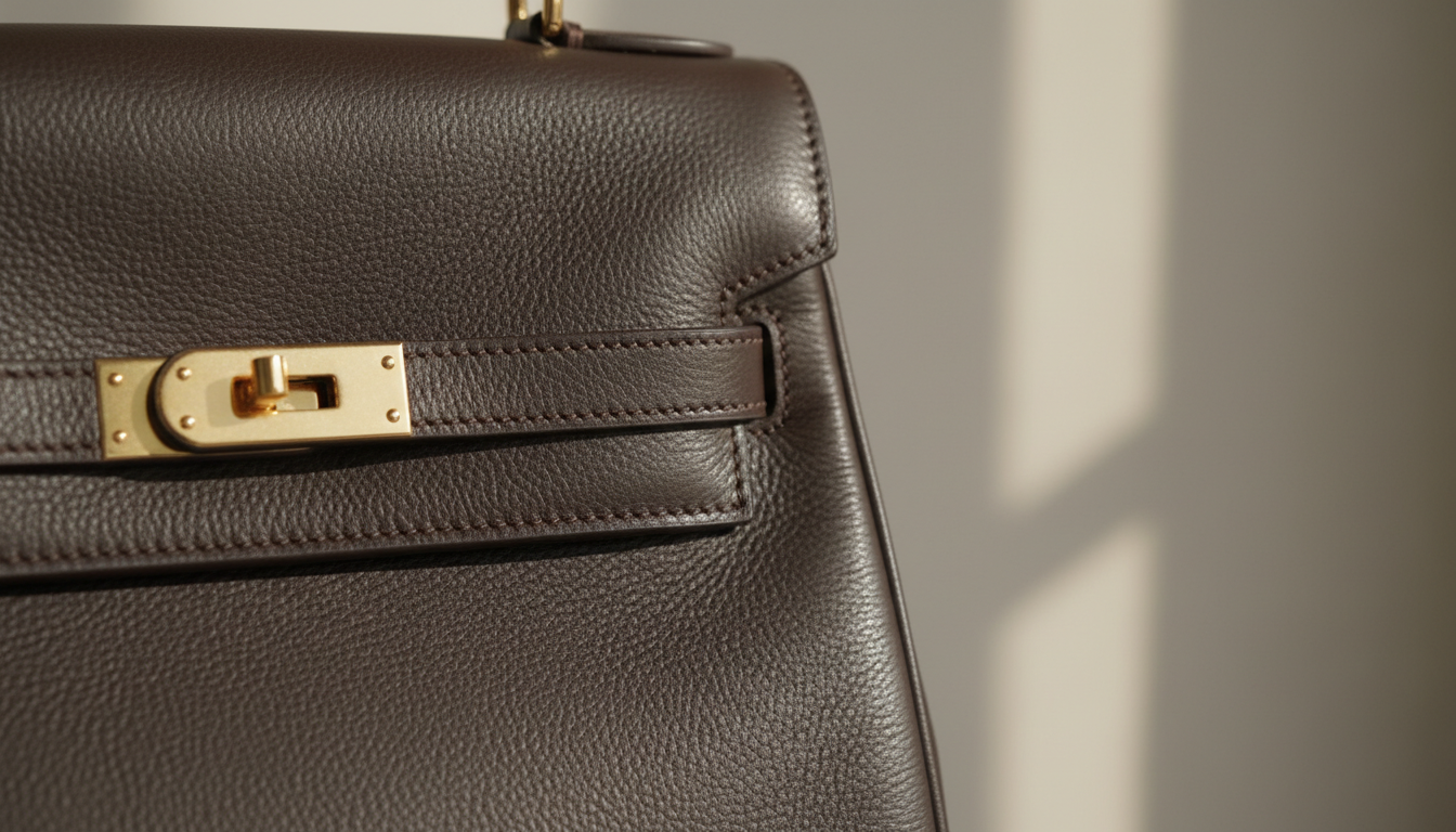 Крупный план текстуры кожи на большой структурированной сумке