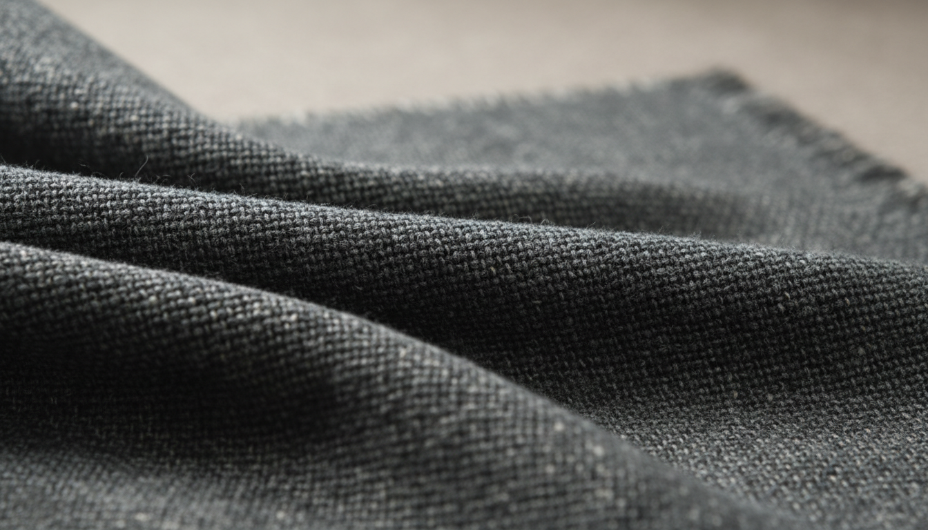 Крупный план текстуры высококачественной шерстяной ткани