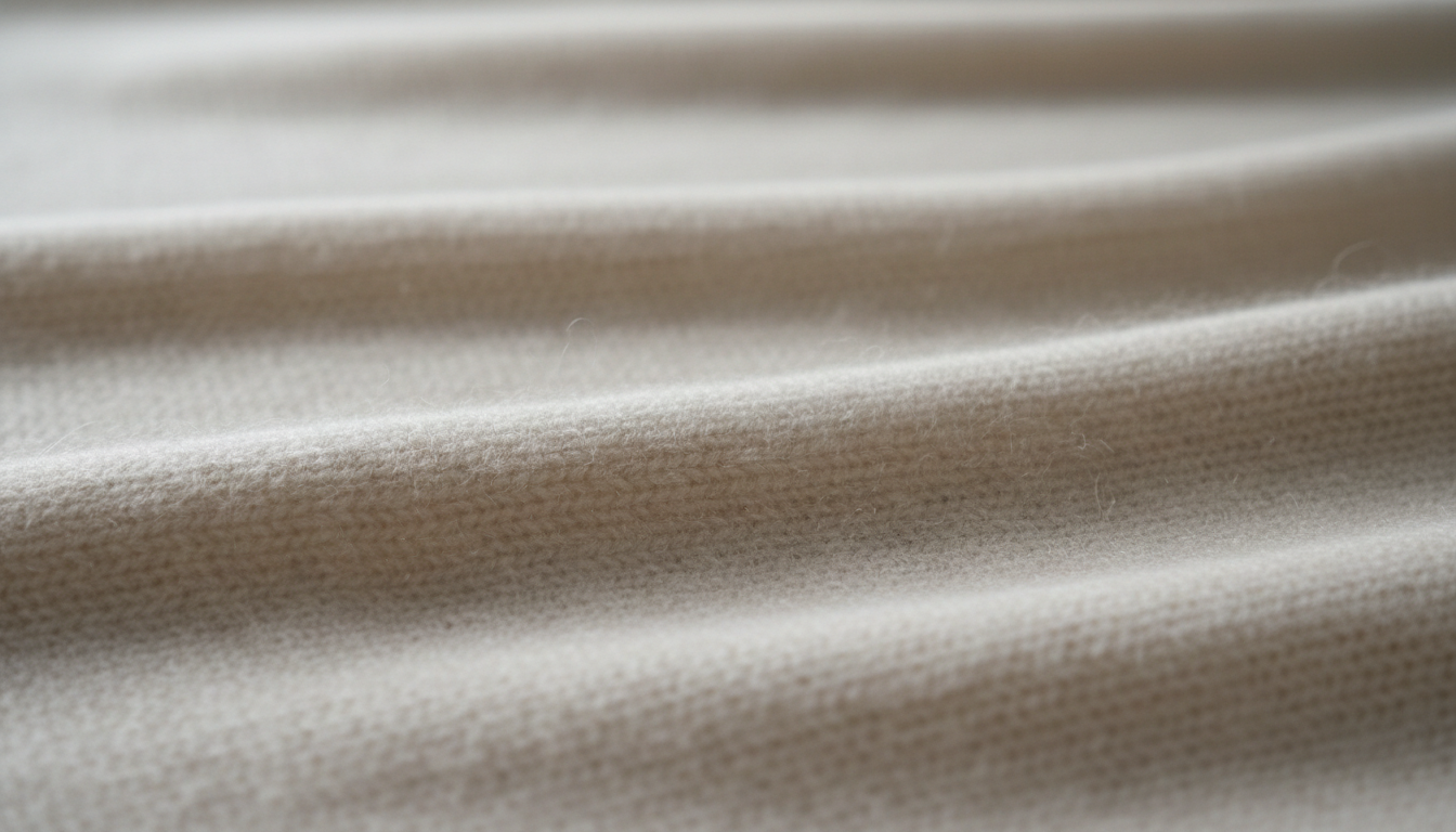 Крупный план мягкой текстуры кашемирового свитера.