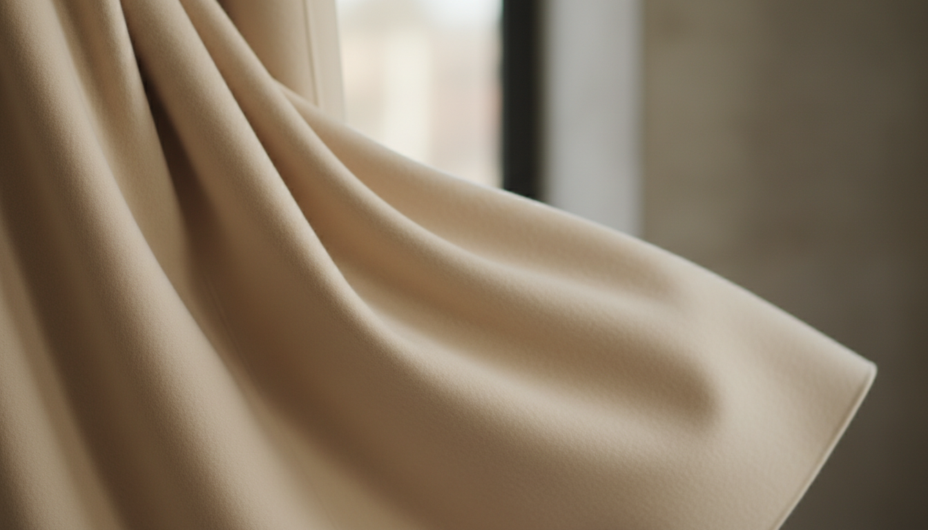 Фрагмент роскошного кашемирового пальто с идеальной драпировкой