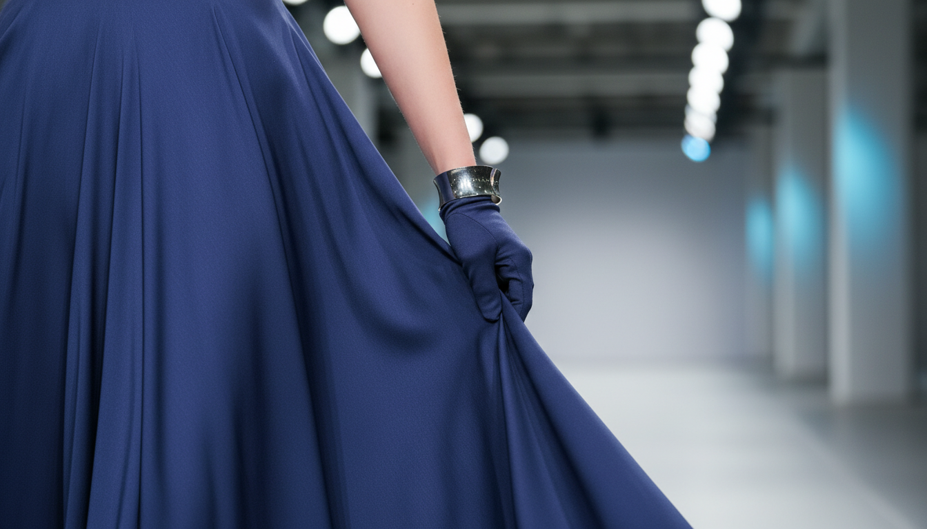 Деталь подиумного образа SS26, демонстрирующая один из трех цветов