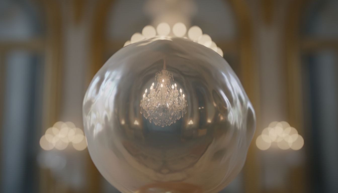 Крупный план идеального люстра на поверхности барочной жемчужины.