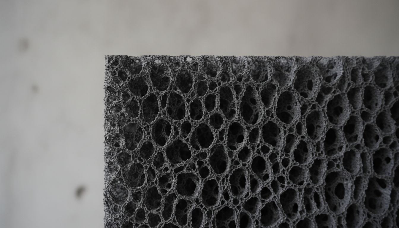 Крупный план текстуры бондированного меша, демонстрирующий его жесткую, пористую структуру и матовую поверхность.